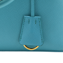 Prada Saffiano Lux Mini Promenade Tote Turchese