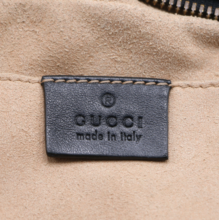 Gucci Calfskin Matelasse Small GG Marmont Chain Shoulder Bag Black 447632