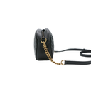 Gucci Calfskin Matelasse Small GG Marmont Chain Shoulder Bag Black 447632