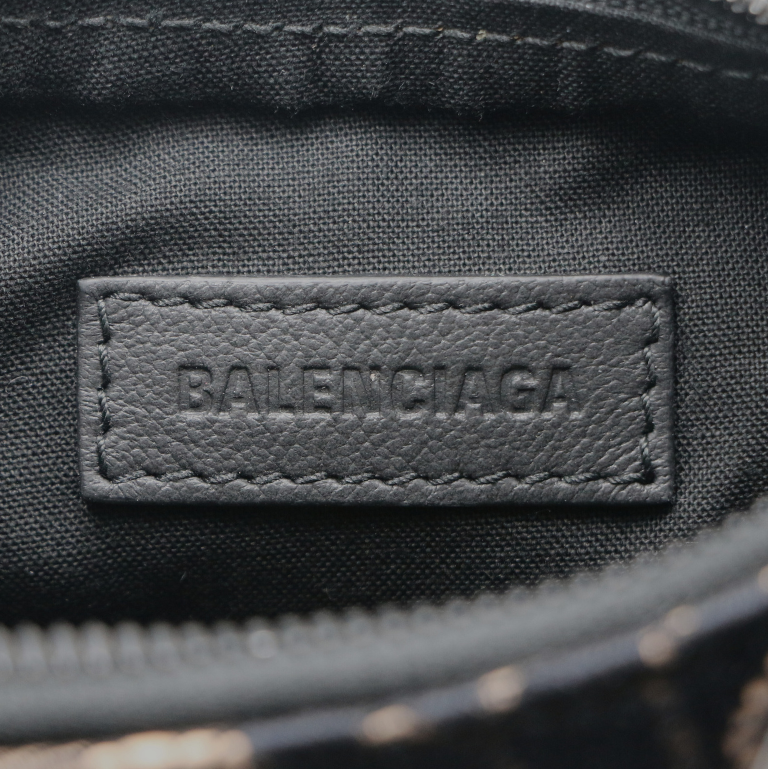 Balenciaga Le Cagole XS Canvas Shoulder Bag Black