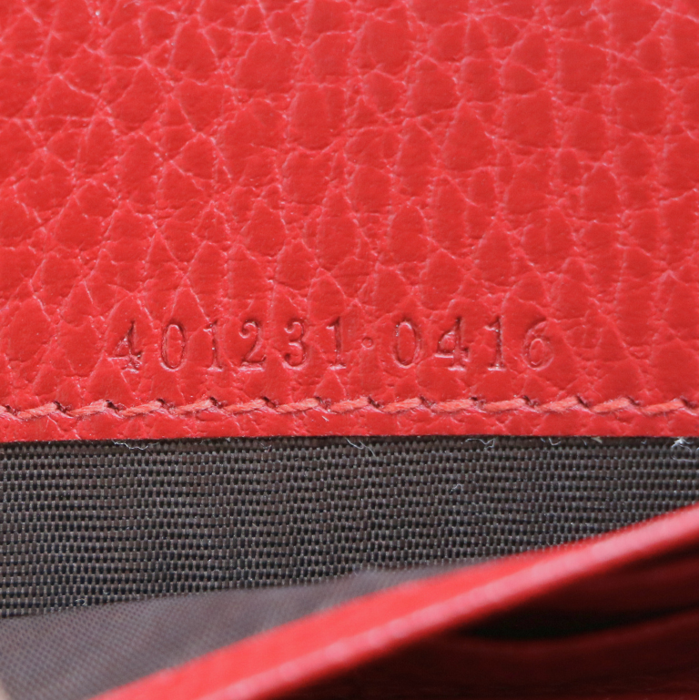 Gucci Calfskin Mini Dionysus Wallet on Chain Red 401231