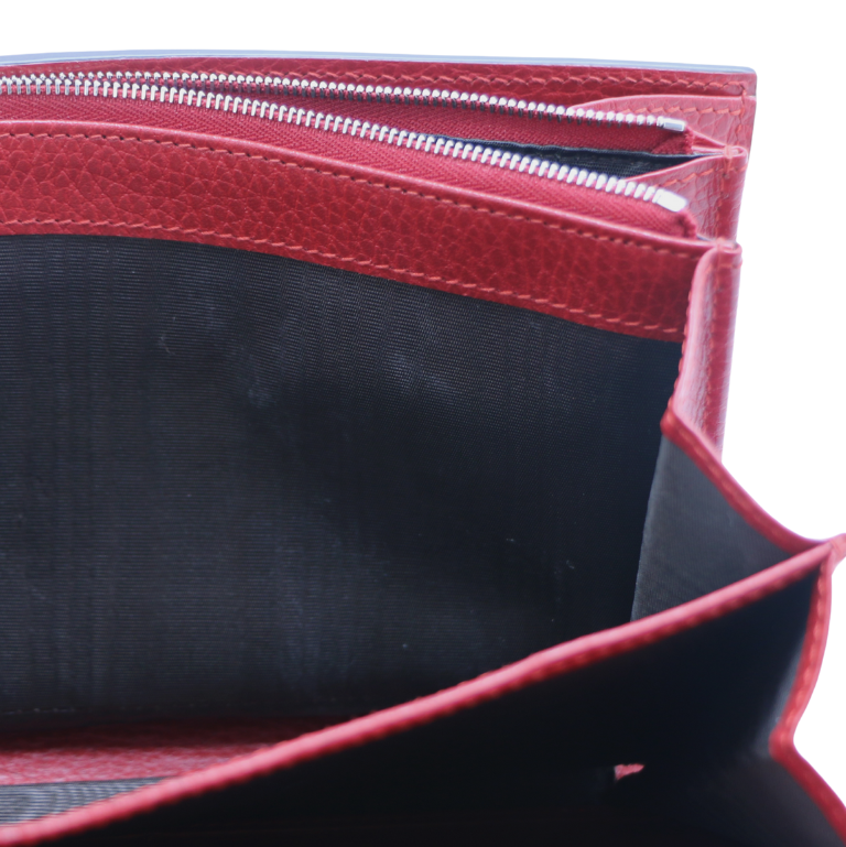 Gucci Calfskin Mini Dionysus Wallet on Chain Red 401231