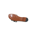 Christian Dior Dway Slide Deep Blue Embroidered Cotton In Size 39