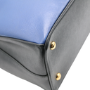 Prada Saffiano Lux Bi-Color Medium Tote Bluette Black