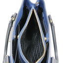 Prada Saffiano Lux Bi-Color Medium Tote Bluette Black
