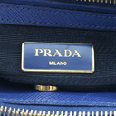 Prada Saffiano Lux Bi-Color Medium Tote Bluette Black