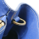 Prada Saffiano Lux Bi-Color Medium Tote Bluette Black