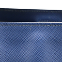 Prada Saffiano Lux Bi-Color Medium Tote Bluette Black