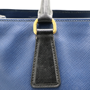 Prada Saffiano Lux Bi-Color Medium Tote Bluette Black