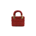 Christian Dior Lambskin Cannage Mini Lady Dior Red