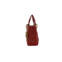 Christian Dior Lambskin Cannage Mini Lady Dior Red