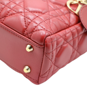 Christian Dior Lambskin Cannage Mini Lady Dior Red