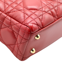 Christian Dior Lambskin Cannage Mini Lady Dior Red