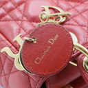 Christian Dior Lambskin Cannage Mini Lady Dior Red