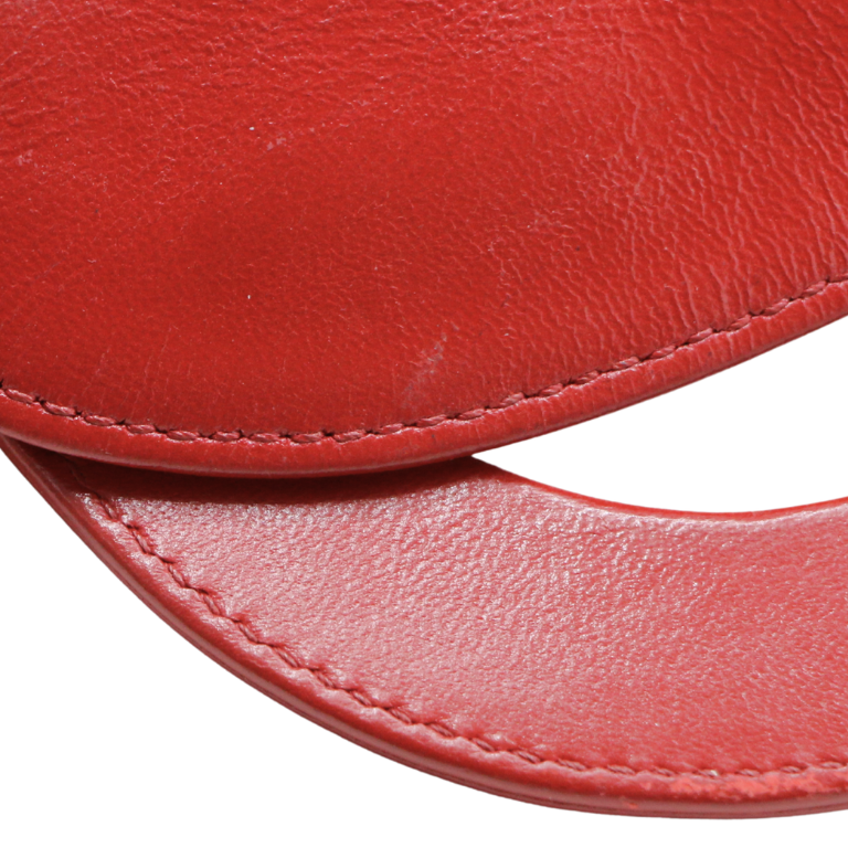 Christian Dior Lambskin Cannage Mini Lady Dior Red
