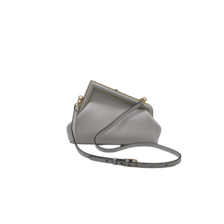 Fendi Shiny Nappa Small Fendi First Ghiaia