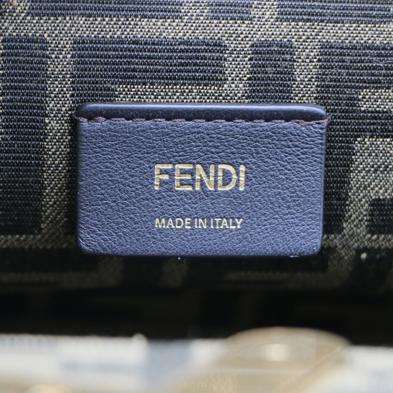 Fendi Shiny Nappa Small Fendi First Ghiaia
