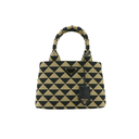 Prada Symbole Embroidered Fabric Tote Bag 1BG462