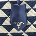 Prada Symbole Embroidered Fabric Tote Bag 1BG462