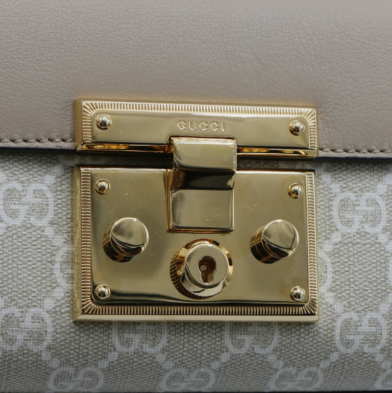 Gucci Supreme Beige Padlock Small Shoulder 735103 Bag