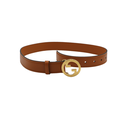 Gucci GG Logo Buckle Belt Brown In Size 70 28 734771