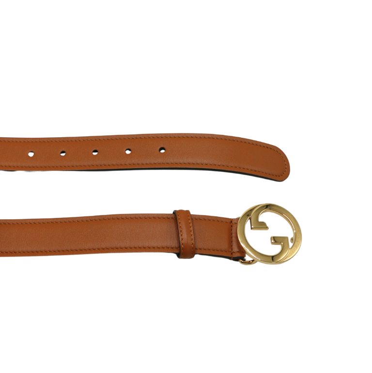 Gucci GG Logo Buckle Belt Brown In Size 70 28 734771