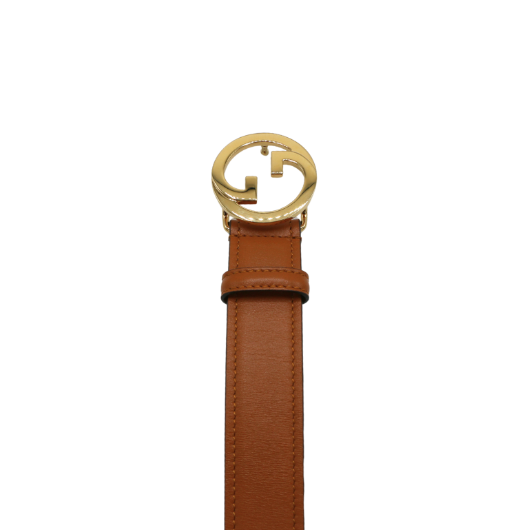 Gucci GG Logo Buckle Belt Brown In Size 70 28 734771