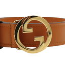 Gucci GG Logo Buckle Belt Brown In Size 70 28 734771