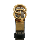 Gucci GG Marmont Reversible Thin Belt Black and Brown 659418 In Size 85 34