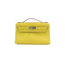 Hermes Swift Kelly Pochette Clutch Lime Like New Full Set