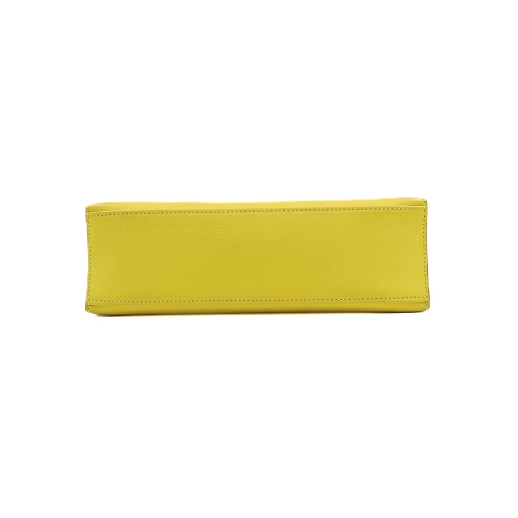 Hermes Swift Kelly Pochette Clutch Lime Like New Full Set