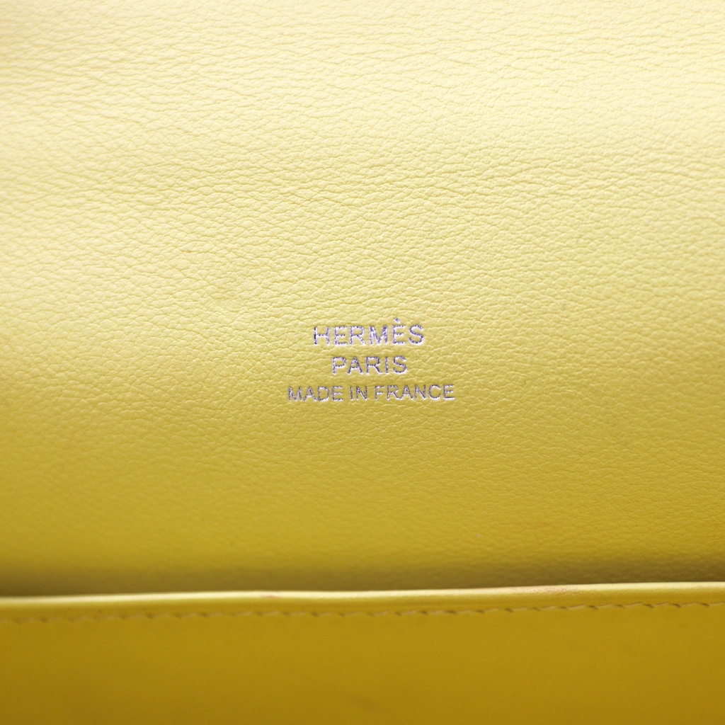 Hermes Swift Kelly Pochette Clutch Lime Like New Full Set