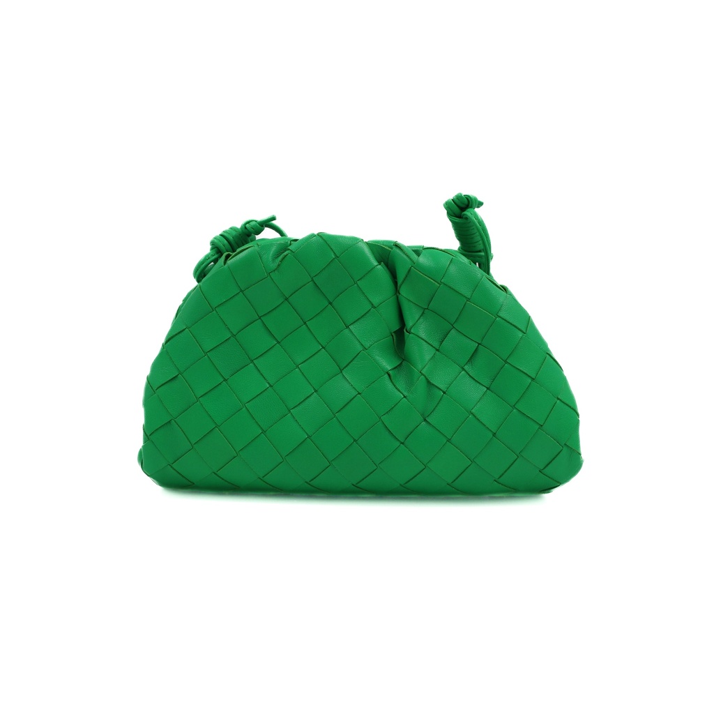 Bottega Veneta Nappa Intrecciato The Mini Pouch Clutch Parakeet