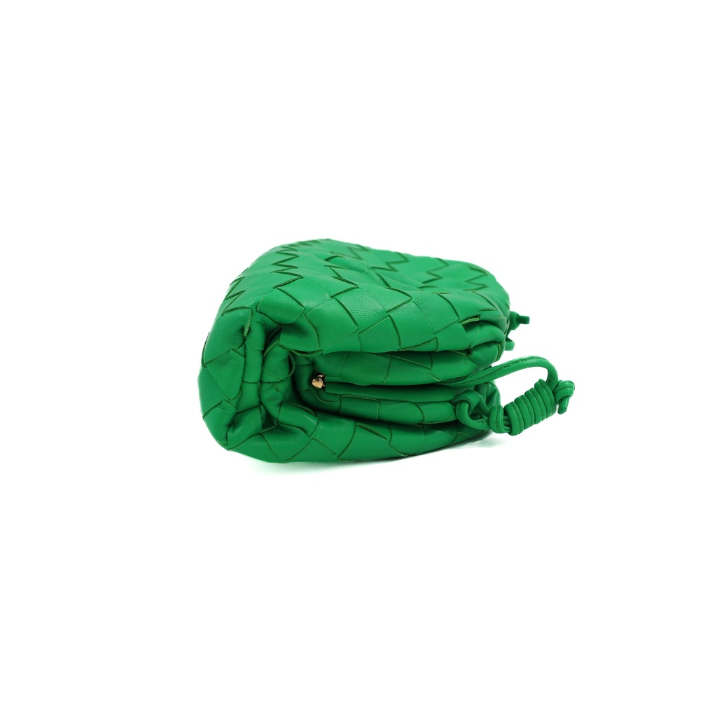 Bottega Veneta Nappa Intrecciato The Mini Pouch Clutch Parakeet