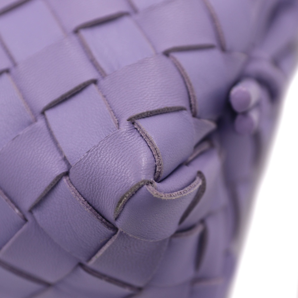Bottega Veneta Nappa Intrecciato Mini Loop Camera Bag Purple