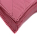 Balenciaga Crushed Calfskin Quilted Small Crush Chain Bag Sweet Pink