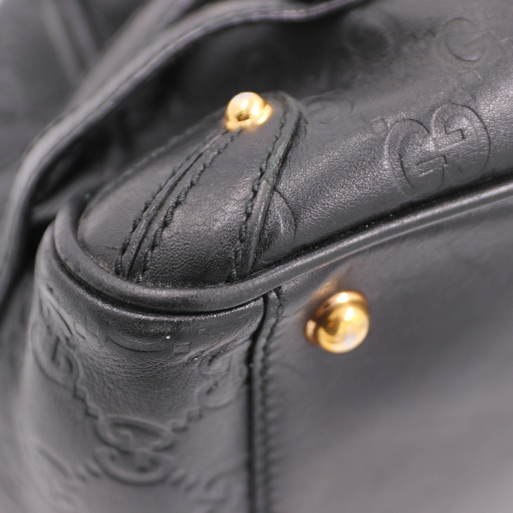 Gucci Guccissima Leather Wave Boston Bag 159399 Black