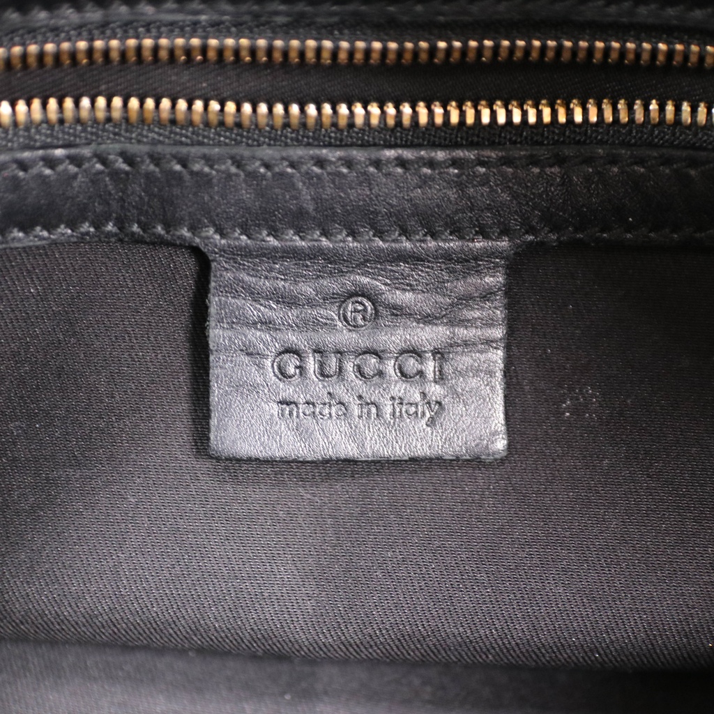 Gucci Guccissima Leather Wave Boston Bag 159399 Black