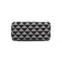 Prada Black and White Small Prada Symbole Embroidered Fabric Handbag