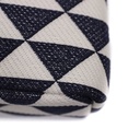 Prada Black and White Small Prada Symbole Embroidered Fabric Handbag