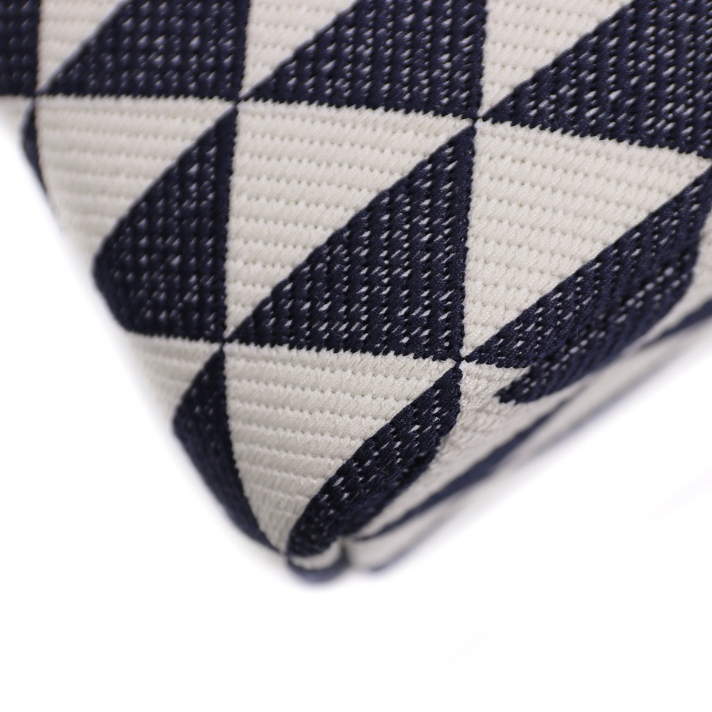 Prada Black and White Small Prada Symbole Embroidered Fabric Handbag