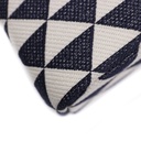 Prada Black and White Small Prada Symbole Embroidered Fabric Handbag