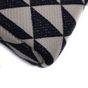 Prada Black and White Small Prada Symbole Embroidered Fabric Handbag