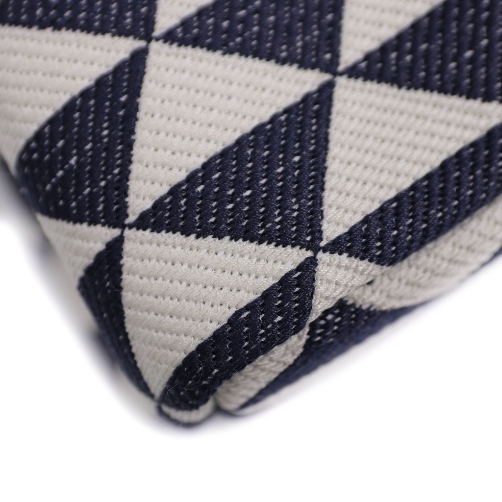 Prada Black and White Small Prada Symbole Embroidered Fabric Handbag