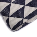 Prada Black and White Small Prada Symbole Embroidered Fabric Handbag