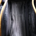 Prada Black and White Small Prada Symbole Embroidered Fabric Handbag