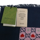 Gucci - 10118 Purple Patterned Scarf 609703