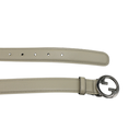 Gucci GG Logo Buckle Belt White In Size 80 32 734771