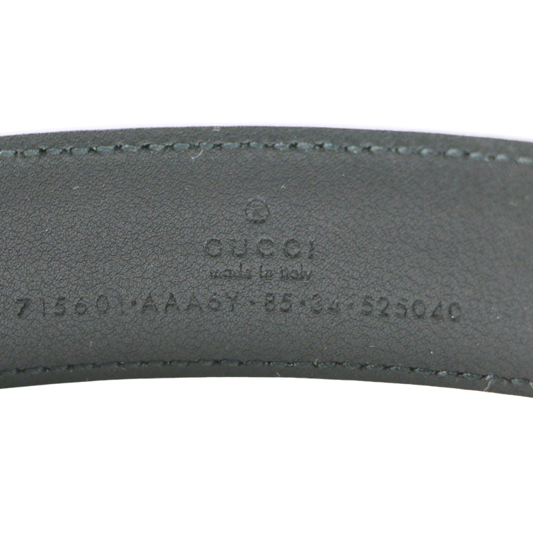 Gucci Brown Leather and Web Canvas Interlocking G In Size 85 34 715601
