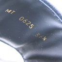 Christian Dior Dway Heeled Slide Deep Blue Embroidered Cotton Size 36 1/2